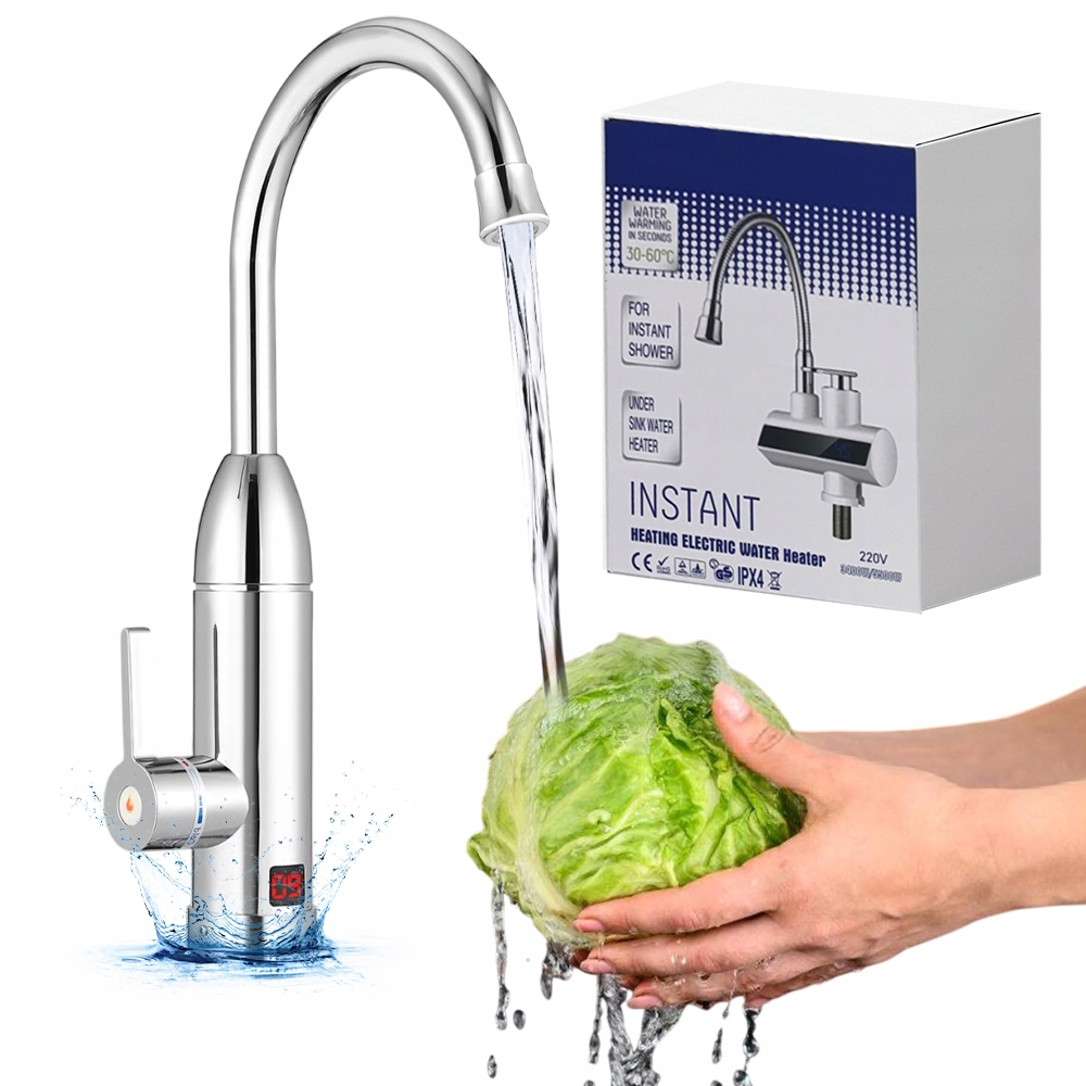 Průtokový Ohřívač Vody, Sprchová Hlavice 3000 W Pro Kohoutkovou Desku