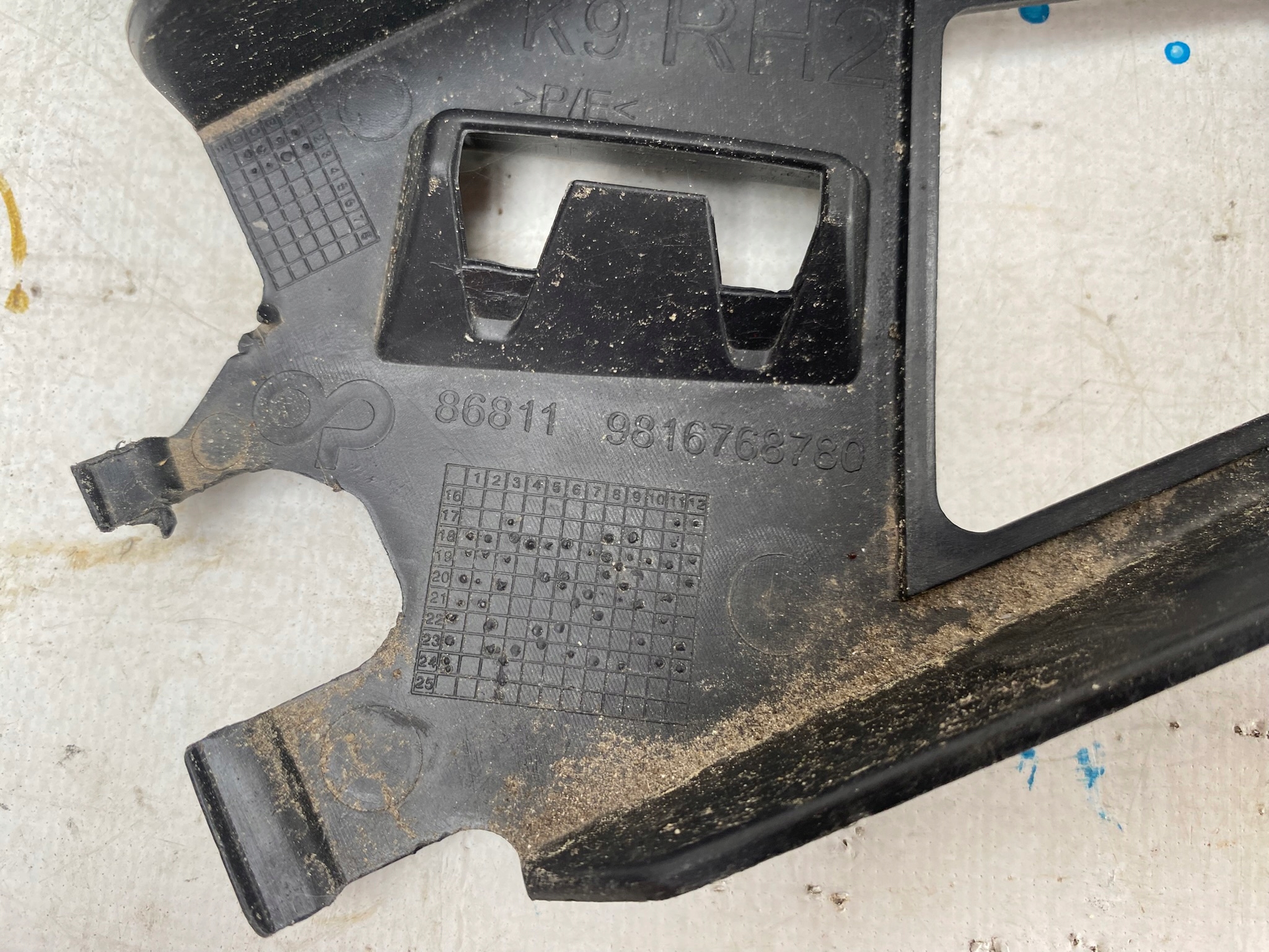 RIFTER COMBO PROACE BERLINGO III 18- bumper bracket right front 9816768780