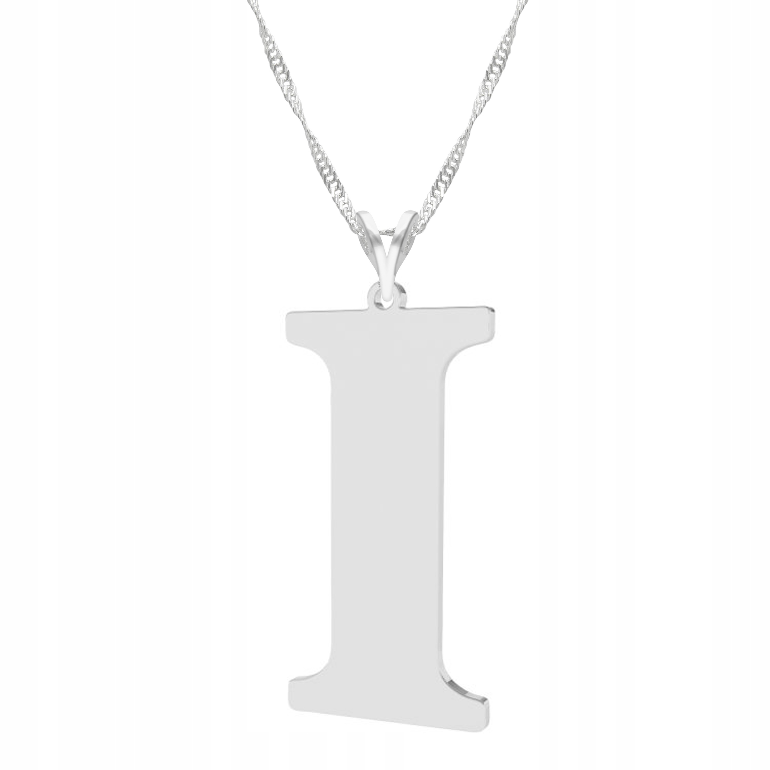 Stříbrný řetízek náhrdelník 925 Velké písmeno I