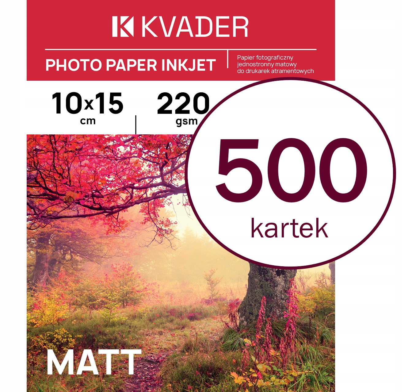 500 Szt! 10x15 Premium Papier Fotograficzny Do Zdjęć 10x15 Matt 220g Inkjet