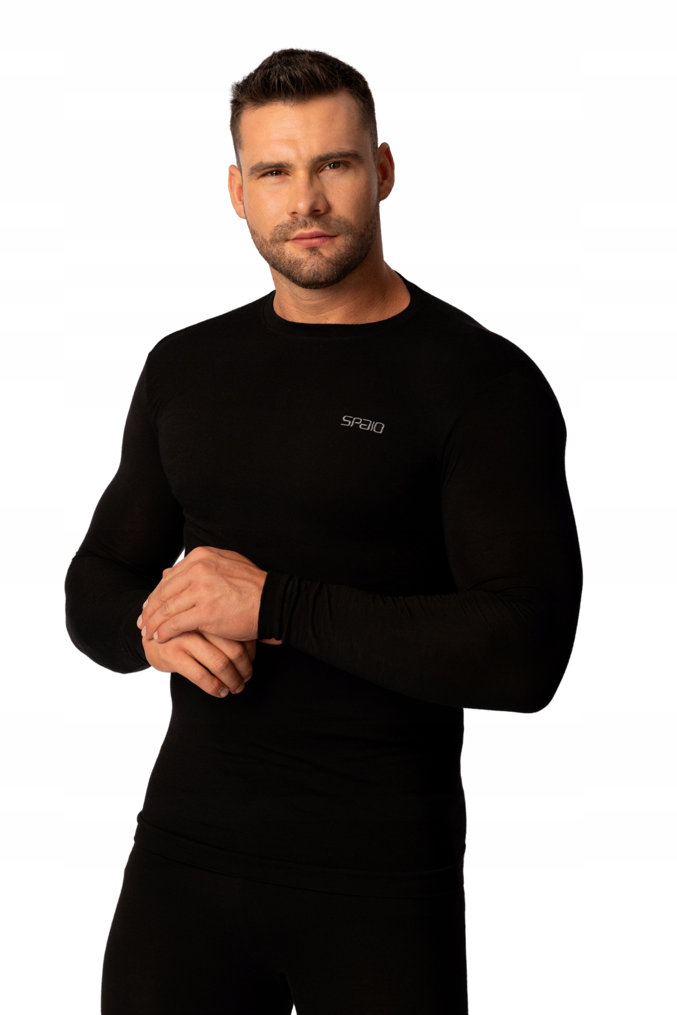 Spaio Koszulka termoaktywna z długim rękawem Merino czarna r. XL wełna