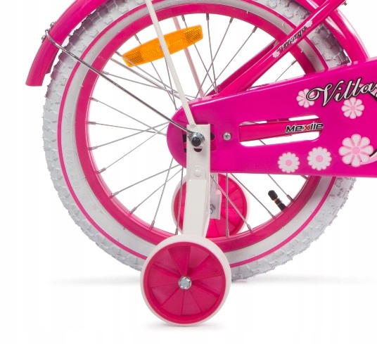 ROWER 16 cali Village dla dziewczynki ROWEREK dziecięcy + prowadnik Rama Stalowa