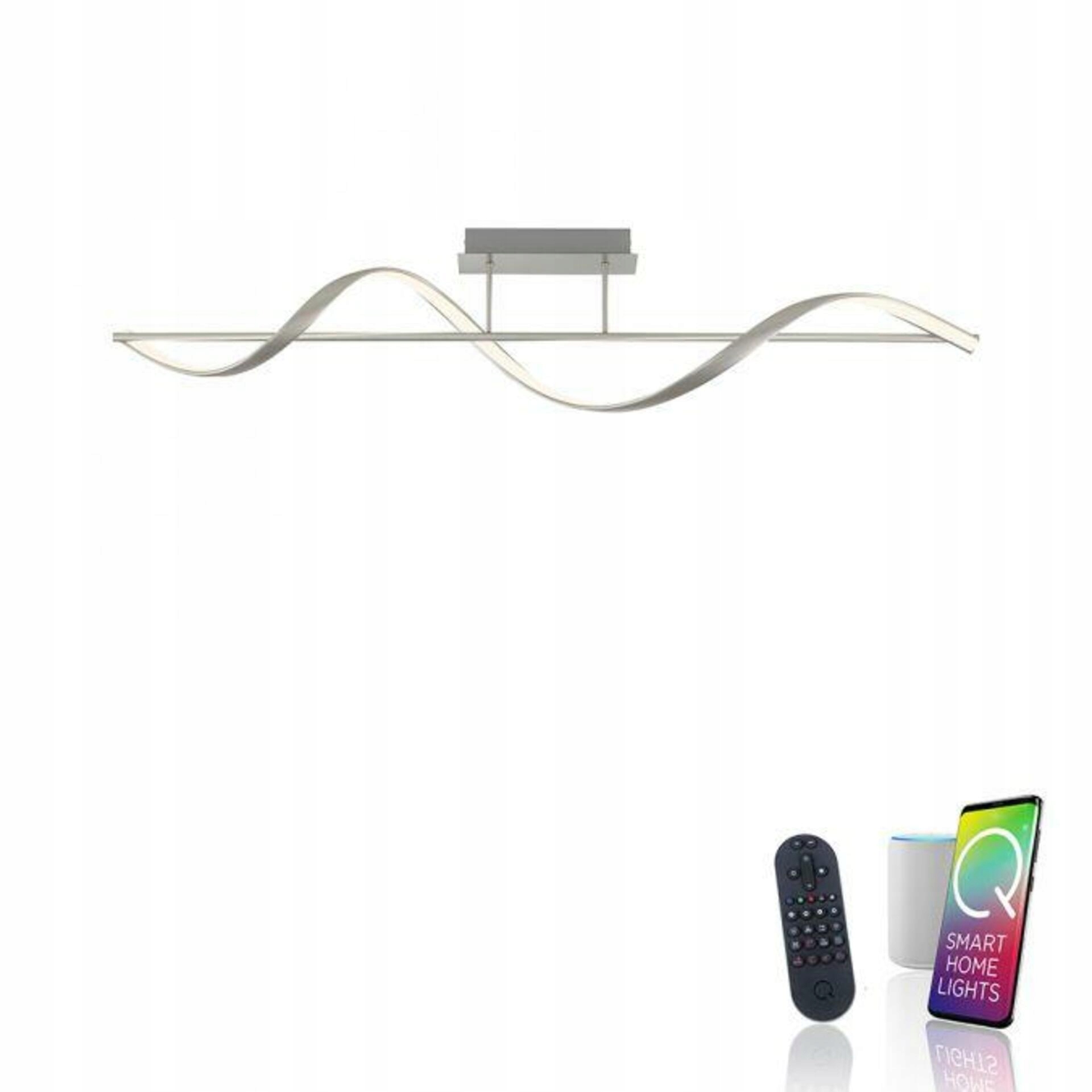Paul Neuhaus Q-swing Led stropné svietidlo ZigBee, 2700-5000K, strieborné, stm