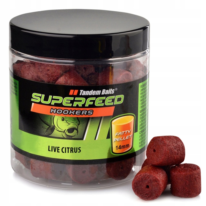 SuperFeed Haczykowy Fatty Pellet 14mm Live Citrus Prowokuje Ryby
