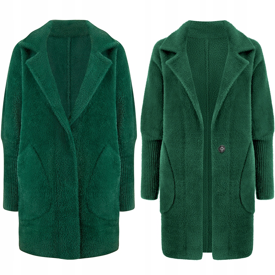 ALPAKA CIEPŁY PŁASZCZ NARZUTKA kurtka WEŁNA KOLORY