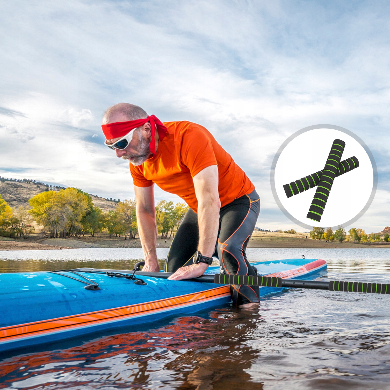 KOLOROWA POKRYWA KIEROWNICY GĄBKA GĄBKI KAYAK Marka bez marki