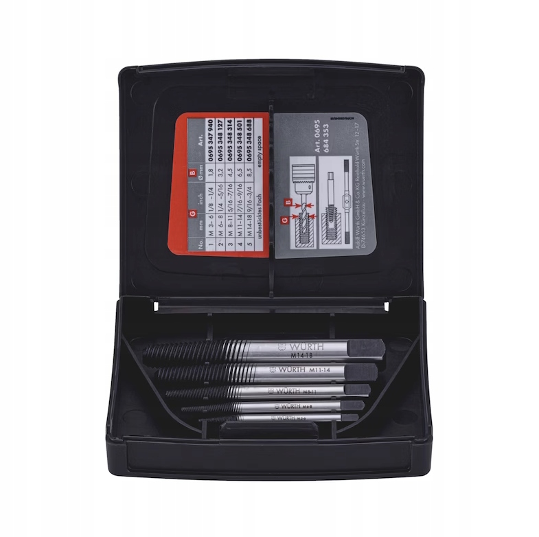 Wurth Zestaw Wykretaków Do Śrub M3-M18