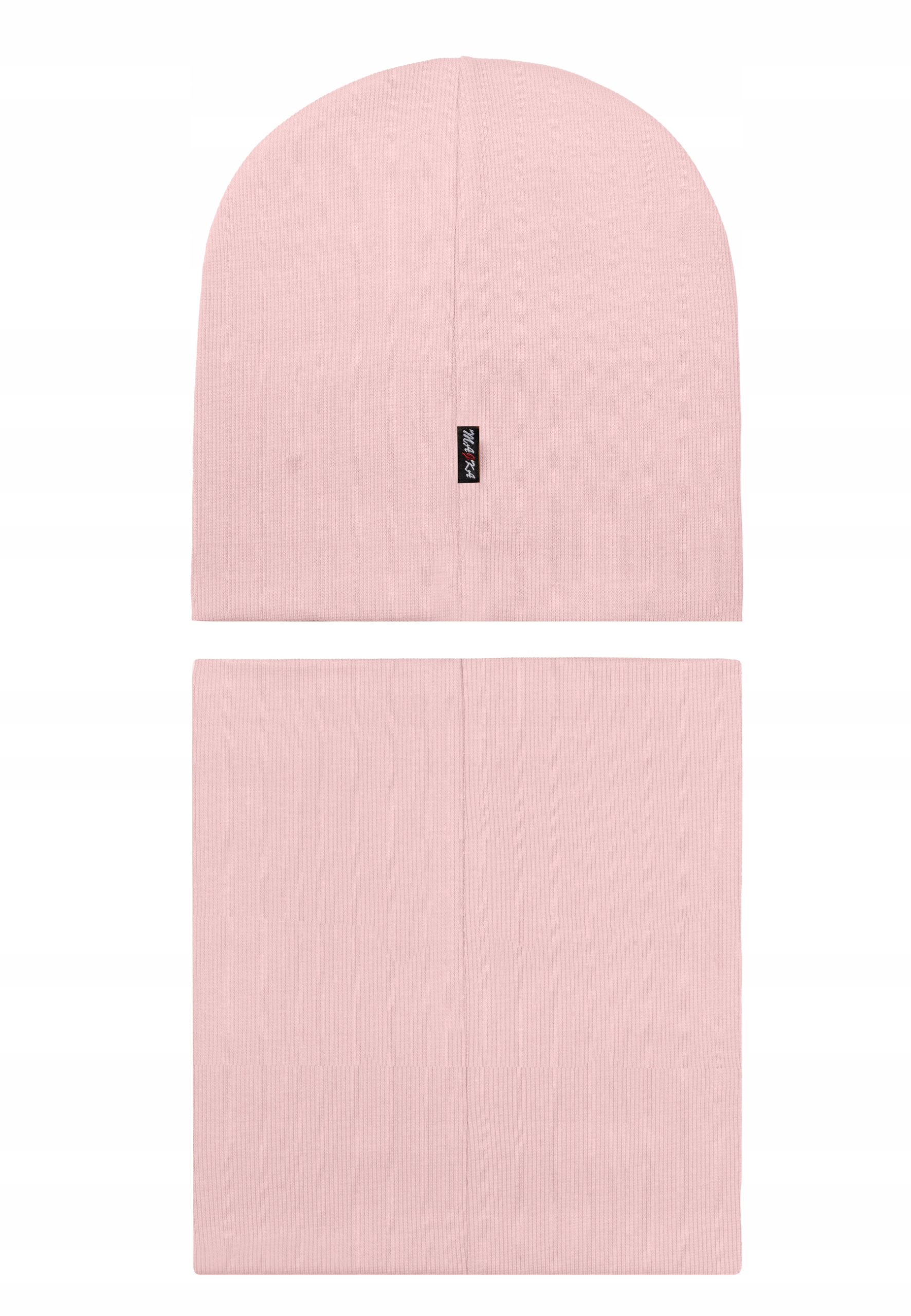 ZESTAW DAMSKI RÓŻOWY CZAPKA KOMIN BAWEŁNIANY PODWÓJNY MATERIAŁ ZIMOWY Płeć kobieta