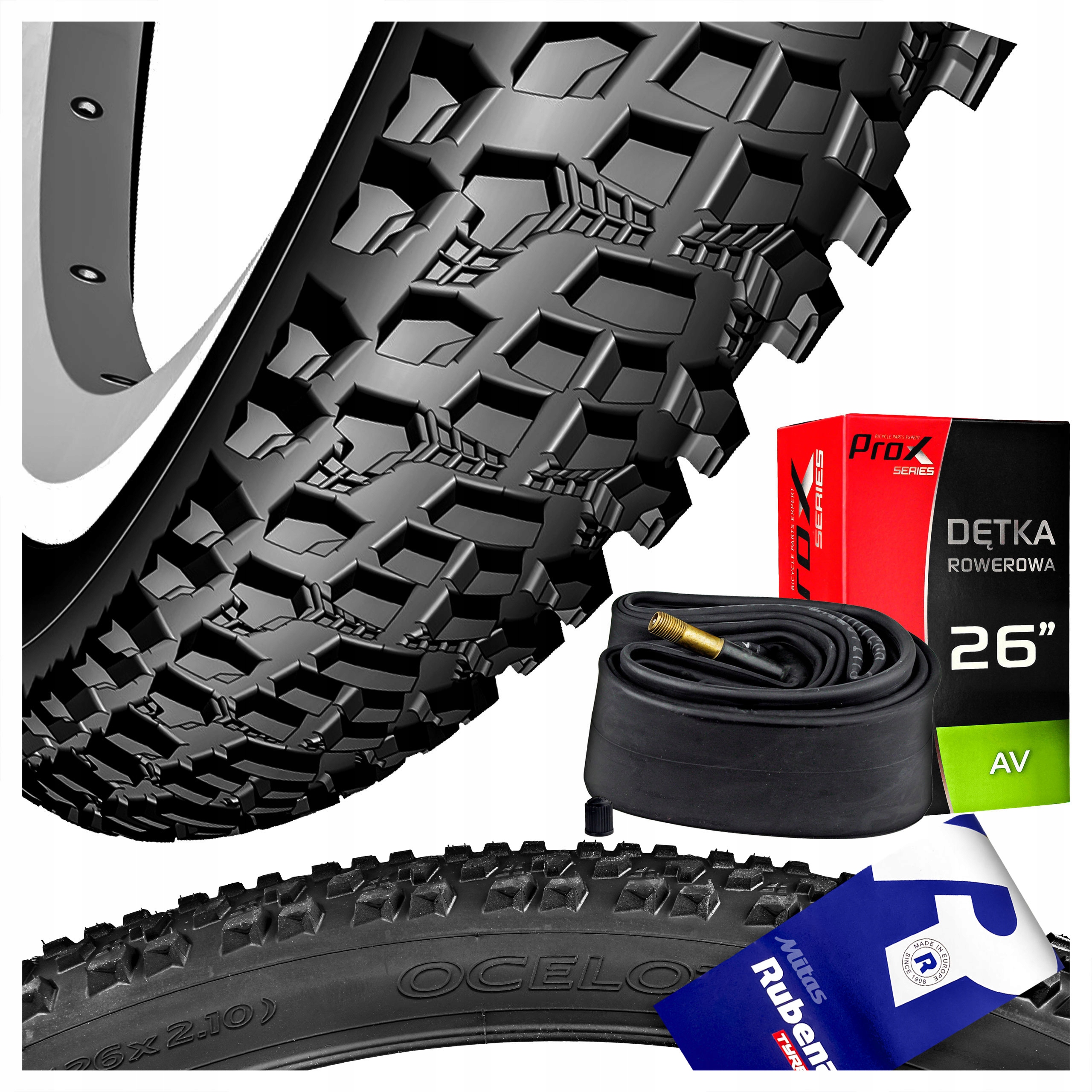 OPONA ROWEROWA RUBENA MITAS OCELOT 26x2,10 / 54-559 + DĘTKA PROX