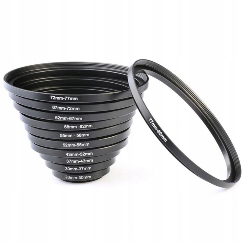 Zestaw 11 redukcji filtrowych na obiektyw marki K&f Concept