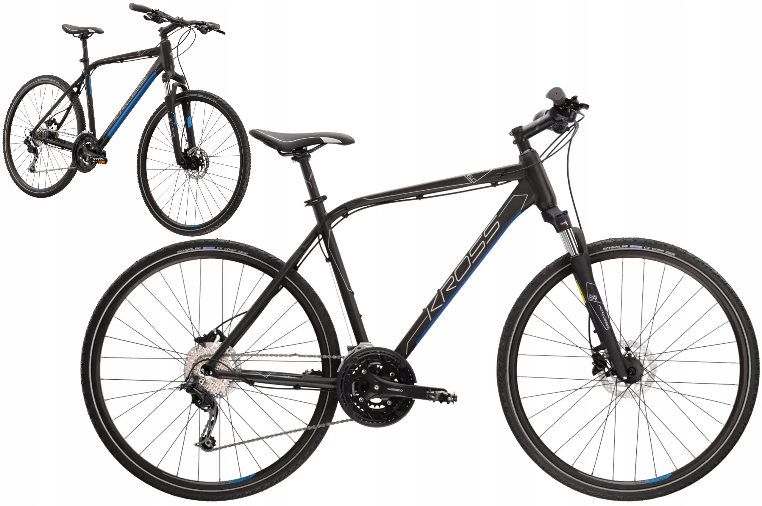 Rower crossowy 28" Kross Evado 6.0 rama M 19" czarny niebieski R25