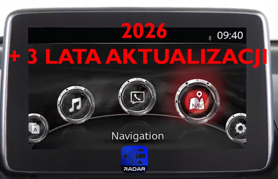 Mapa Navigačná Karta Mazda 2026 2 3 6 CX-3 CX-5 CX-9 3 Roky Aktualizácie
