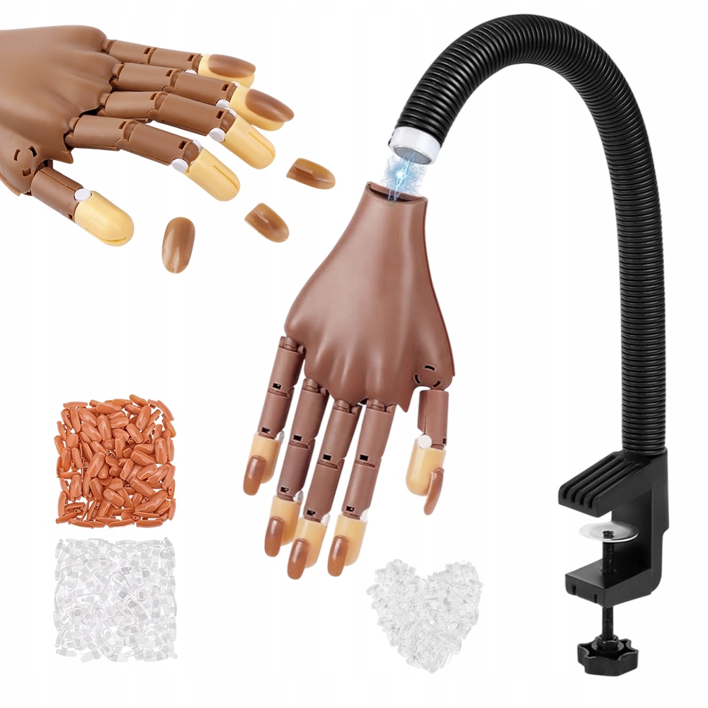 Ruka Pro Cvičení Manikúry Vyměnitelné Hřebíky Abs Nastavitelné