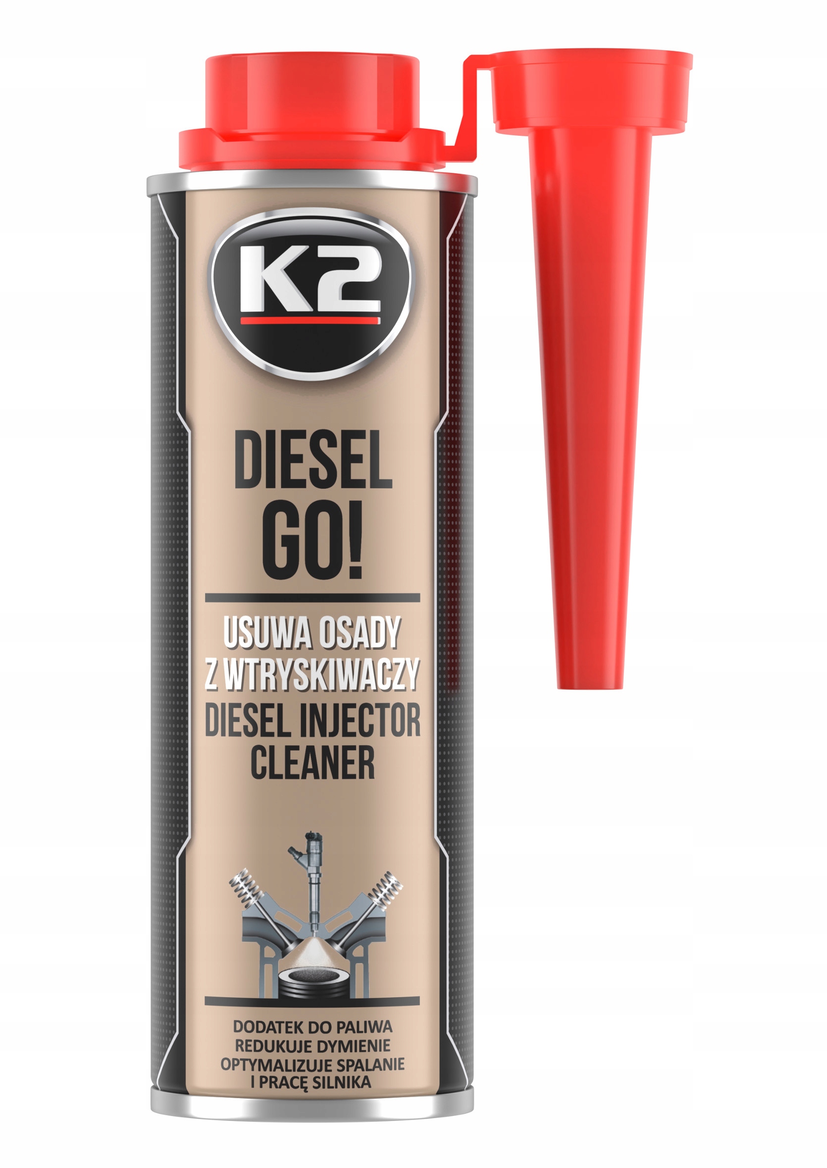 

K2 Diesel Go 250ml Czyści Wtryskiwacze Diesla