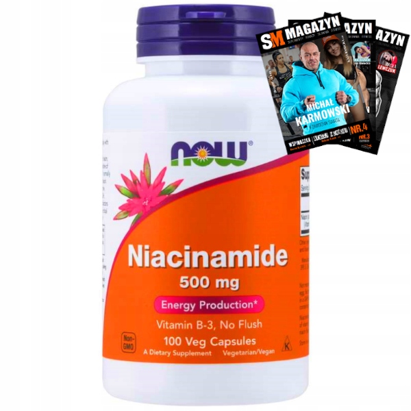 NOW FOODS VITAMÍN B3 NIACÍN NIACINAMID 500MG 100