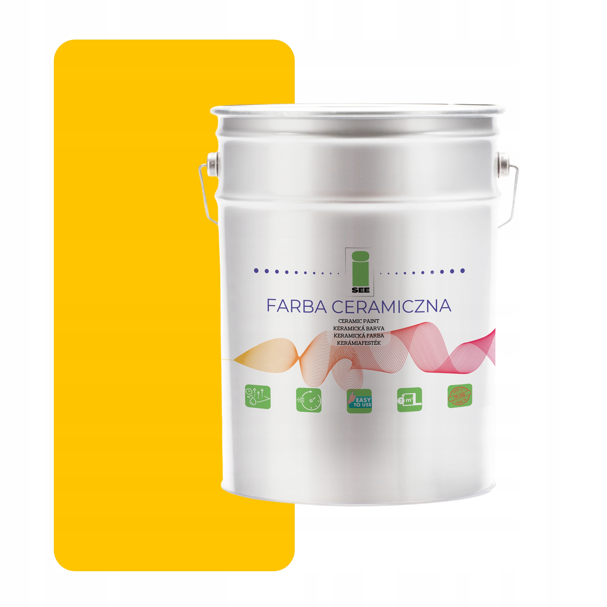 Keramická Farba Na Steny Umývateľná, Medovo Žltá, 5 L, Odolná Voči Škvrnám