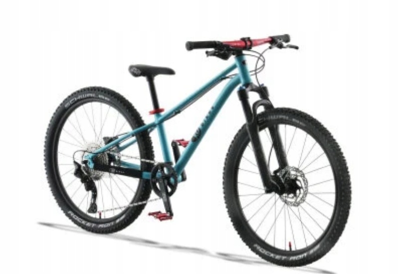 Lekki rowerek KUbikes 27,5 Mtb Disc turkusowy laser czerwony L