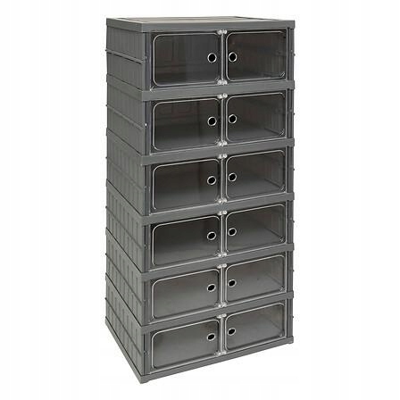 Skládací úložná skříňka Fold`n`Box šedá