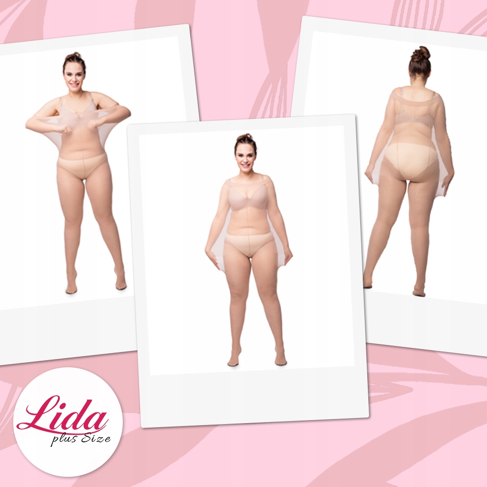 RAJSTOPY Lida Plus Size++ , 20den, elastil, biodra -170cm Płeć kobieta