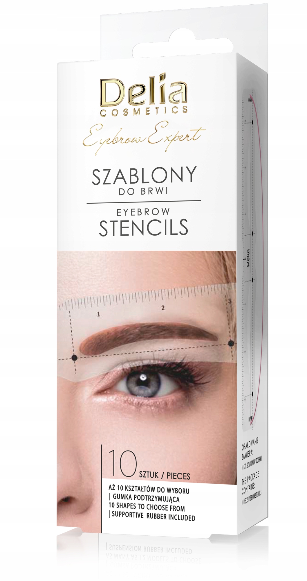 DELIA - EYEBROW EXPERT - SZABLONY DO BRWI - 10 SZTUK