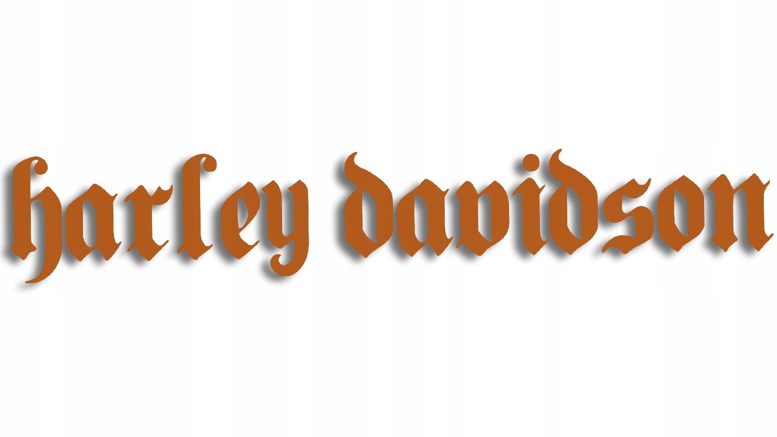 

Wycinana naklejka Harley Davidson brązowa