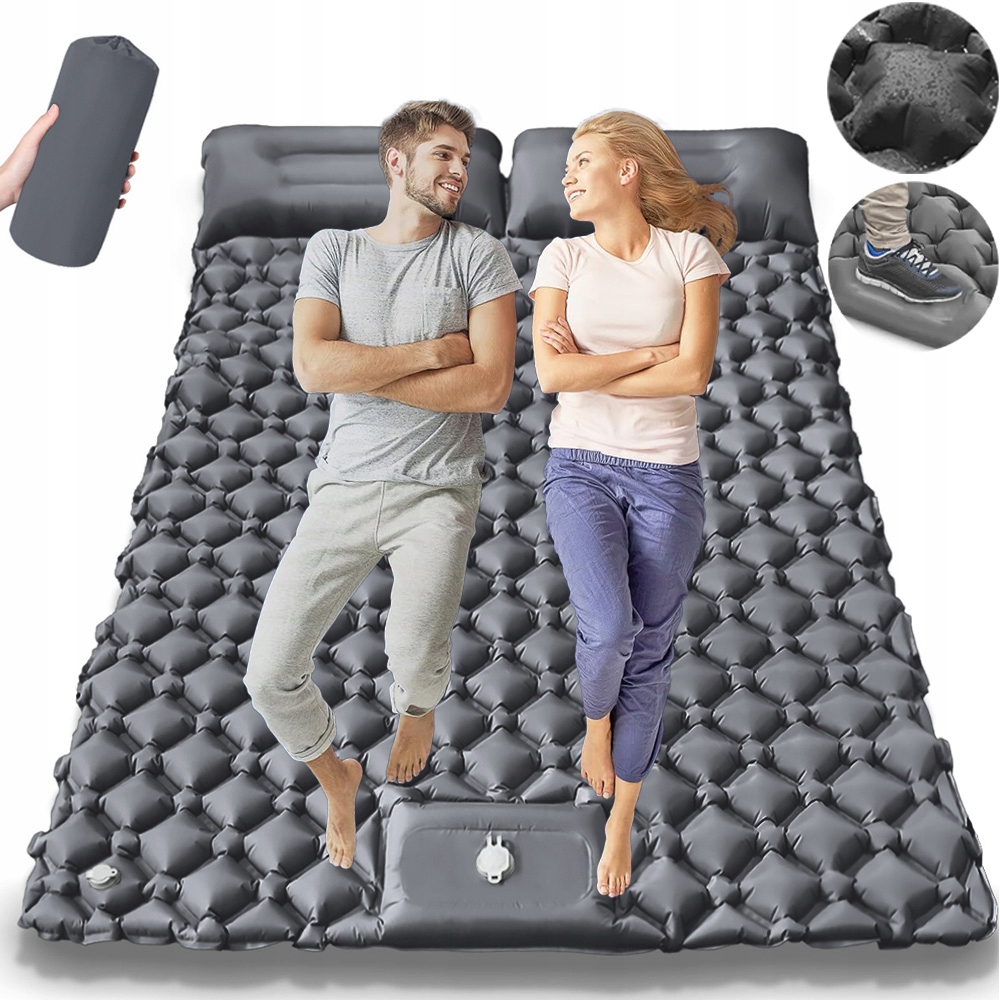 Samonafukovací Matrace Pro Kempování Dvě Osoby Do Auta Na Cesty S Polštářem