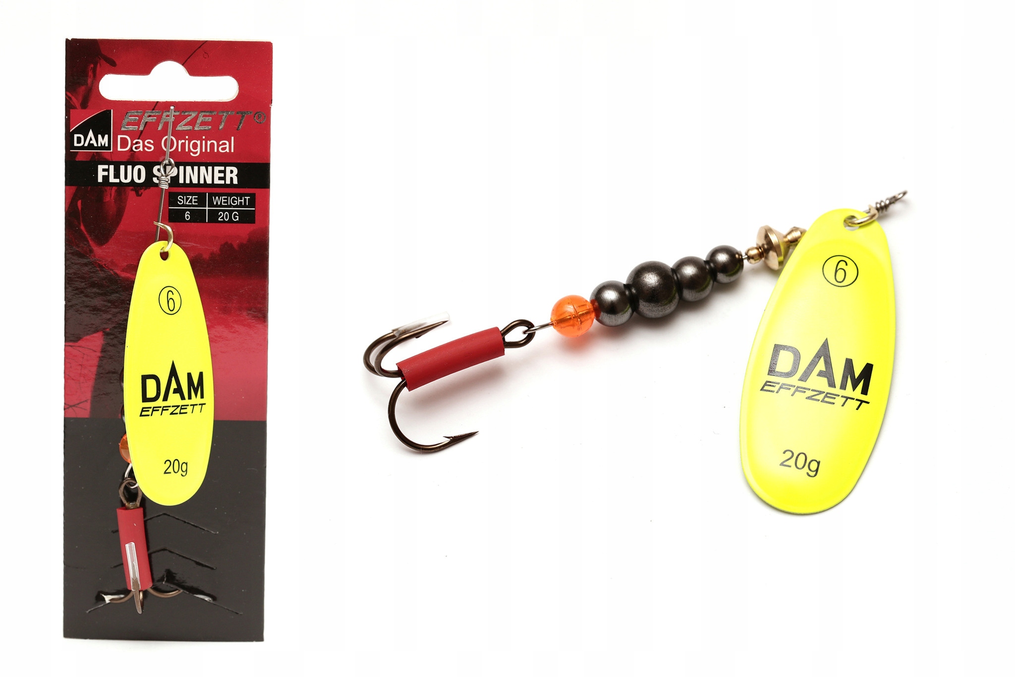Obrotówka Dam Effzett Fluo -YELLOW-12,0 g