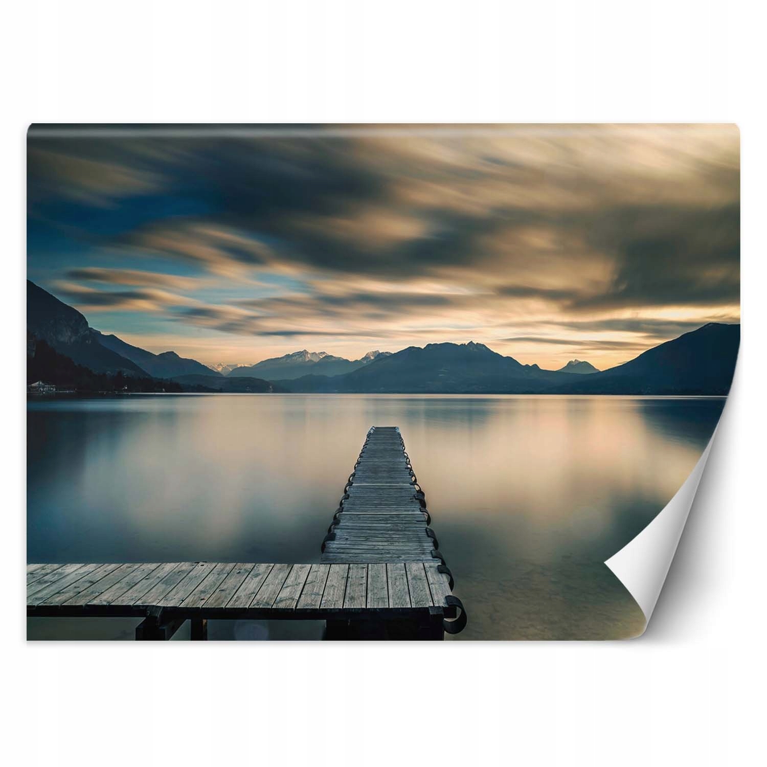 Fototapeta, Drevený most pri jazere 200x140