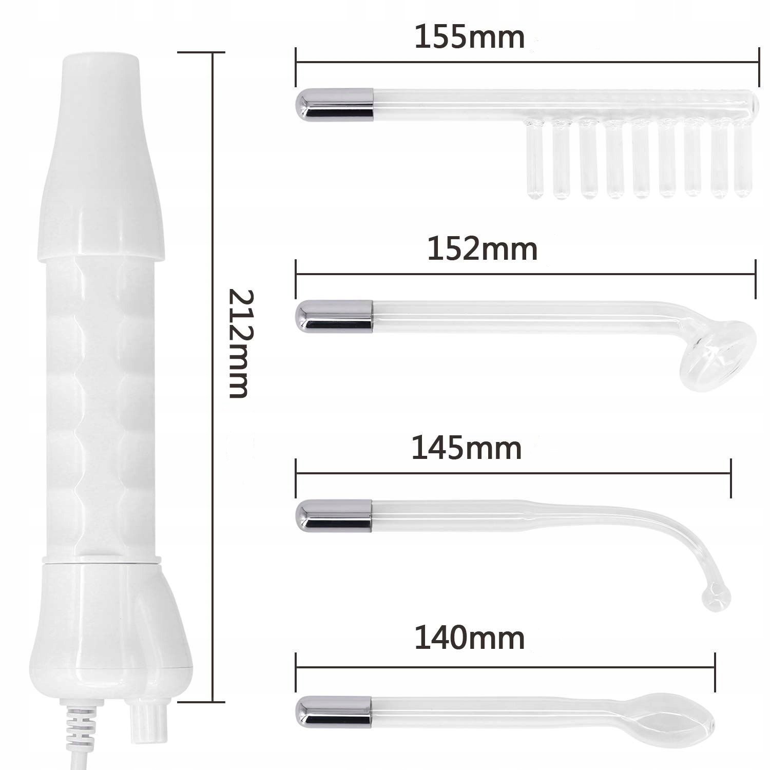 DARSONVAL DERMA MŁODA SKÓRA WAND TRĄDZIK DARSONWAL OZONUJE MOCNY 4 PELOTY Liczba elektrod 4