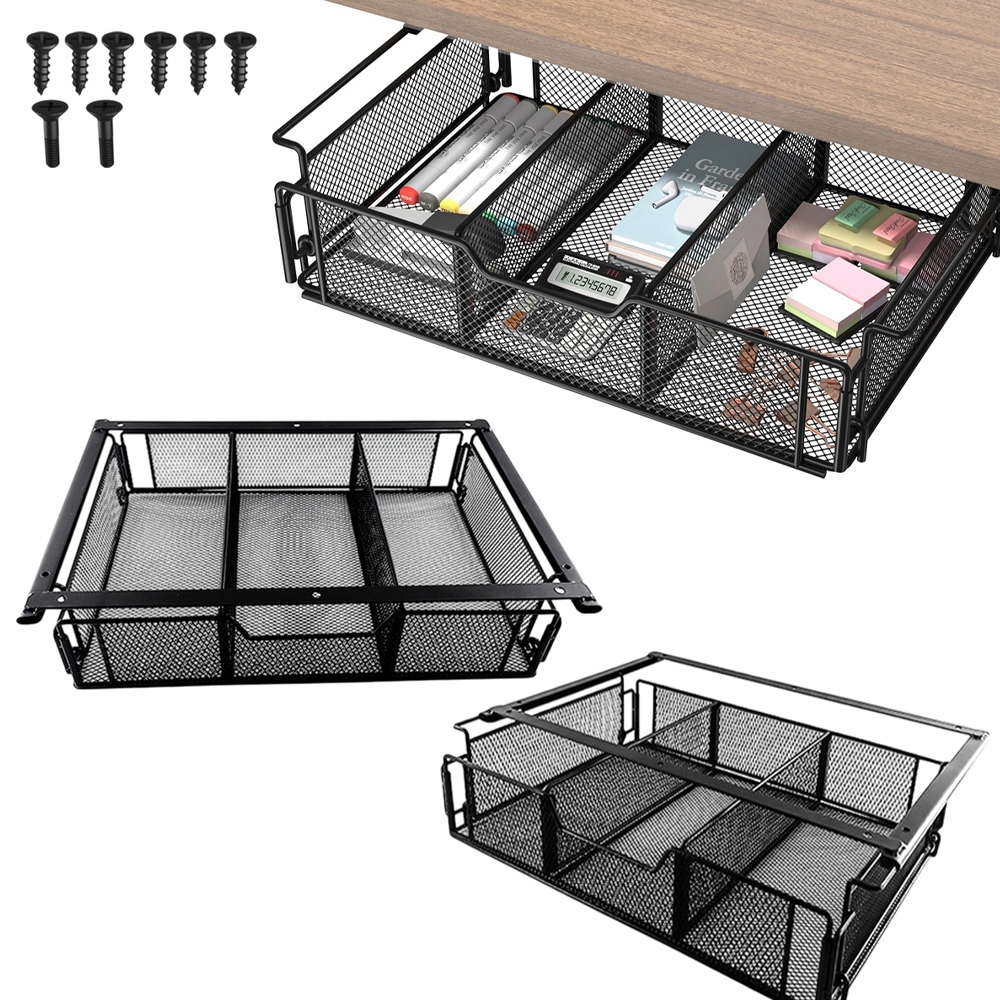 Szuflada Półka Organizer Przybornik Pod Biurko Blat Na Przybory Biurowe