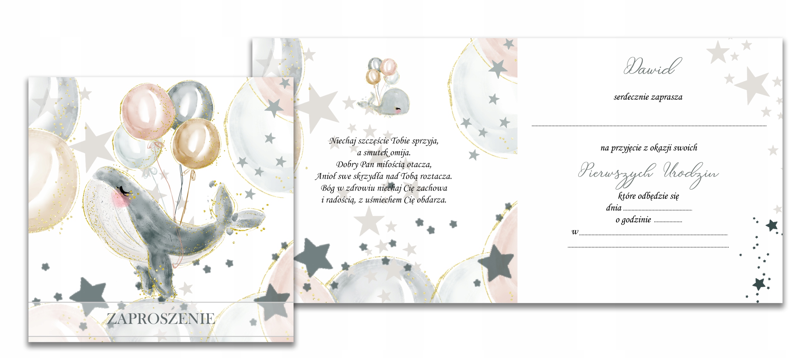 ZAPROSZENIA NA ROCZEK 10szt IMIĘ KOPERTA 009 Rodzaj chrzest