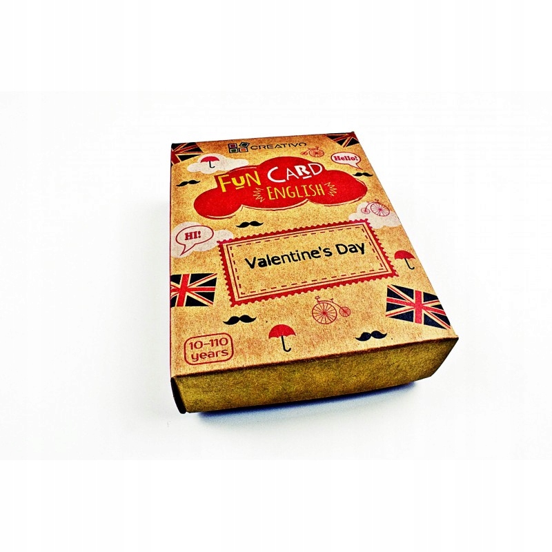 FUN CARD ENGLISH Valentine`s Day CREATIVO
