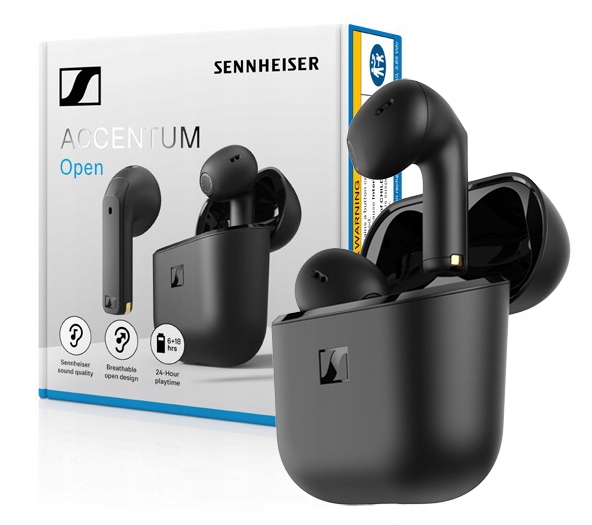 Sennheiser Bluetooth sluchátka do uší Accentum Open Black