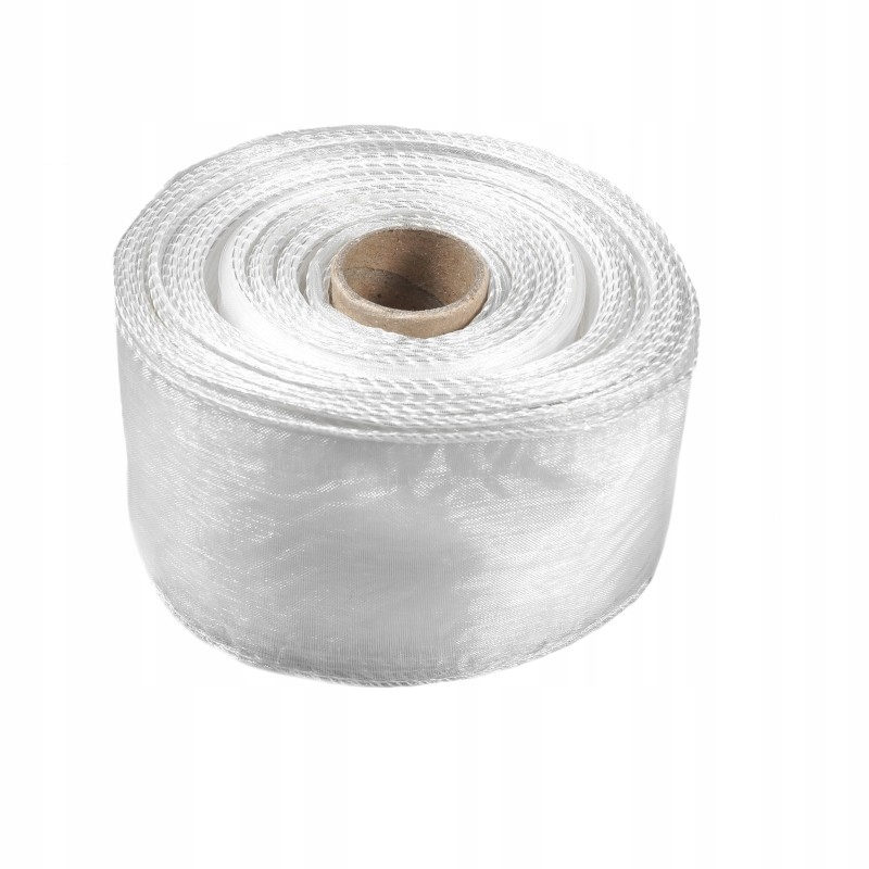 

Biała Taśma Wstążka z Organzy 4 cm 1 metr
