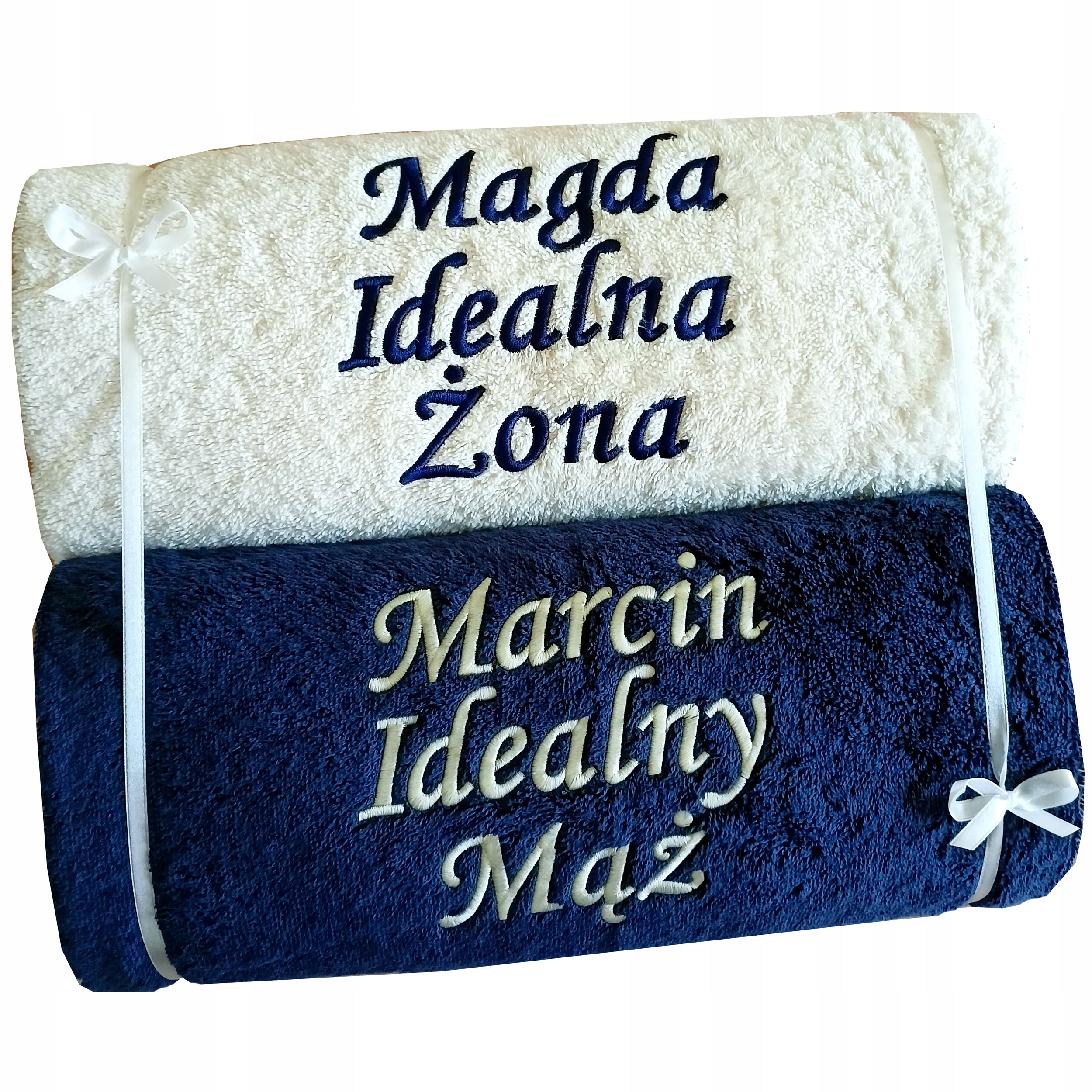 Ręczniki z DEDYKACJĄ haft PREZENT na rocznicę ŚLUB