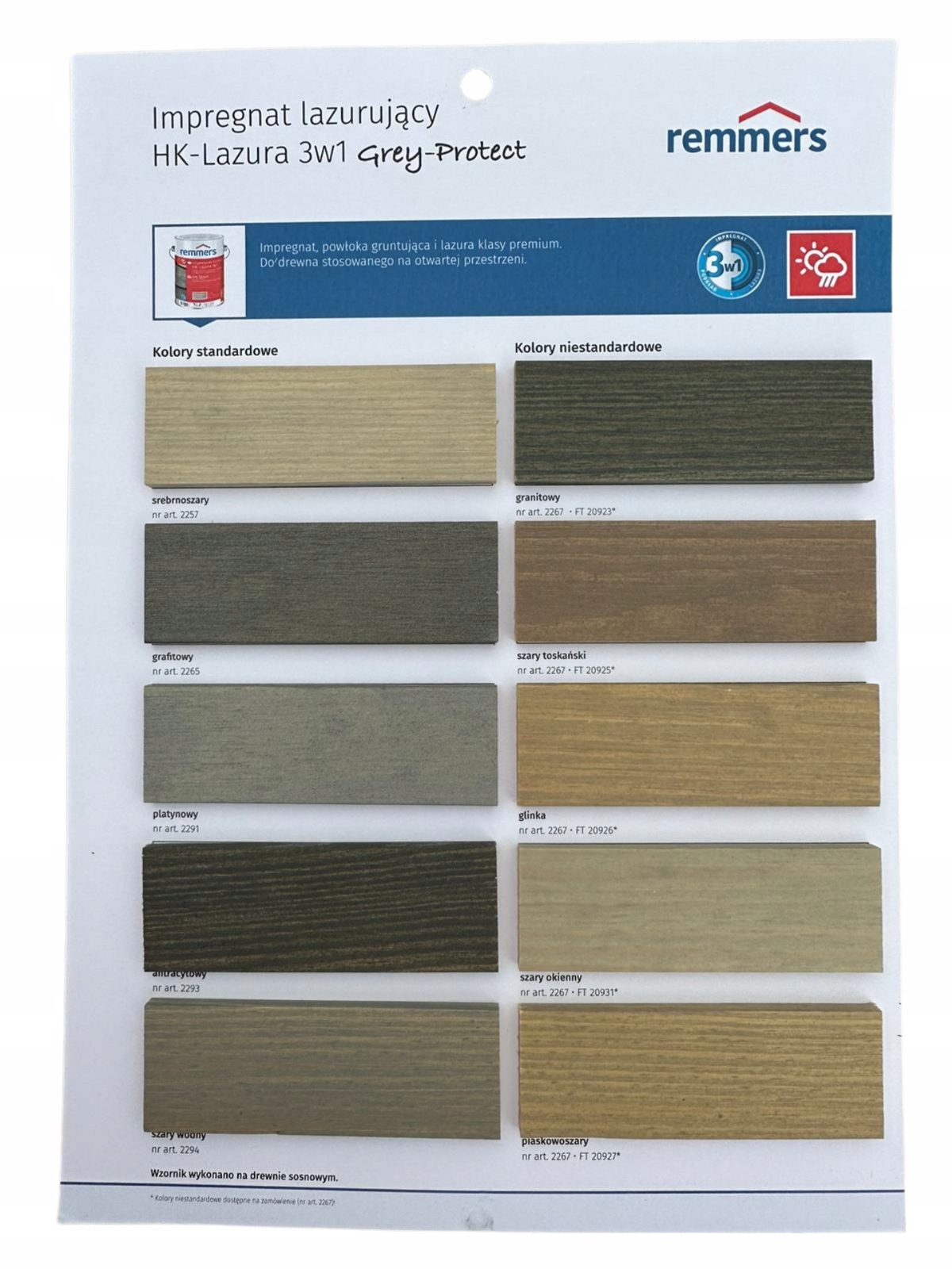 Remmers IMPREGNAT do drewna HK LASUR LAZURA 3w1 10L SOSNA 2262 Kolor producenta SOSNA 2262 226210 3w1