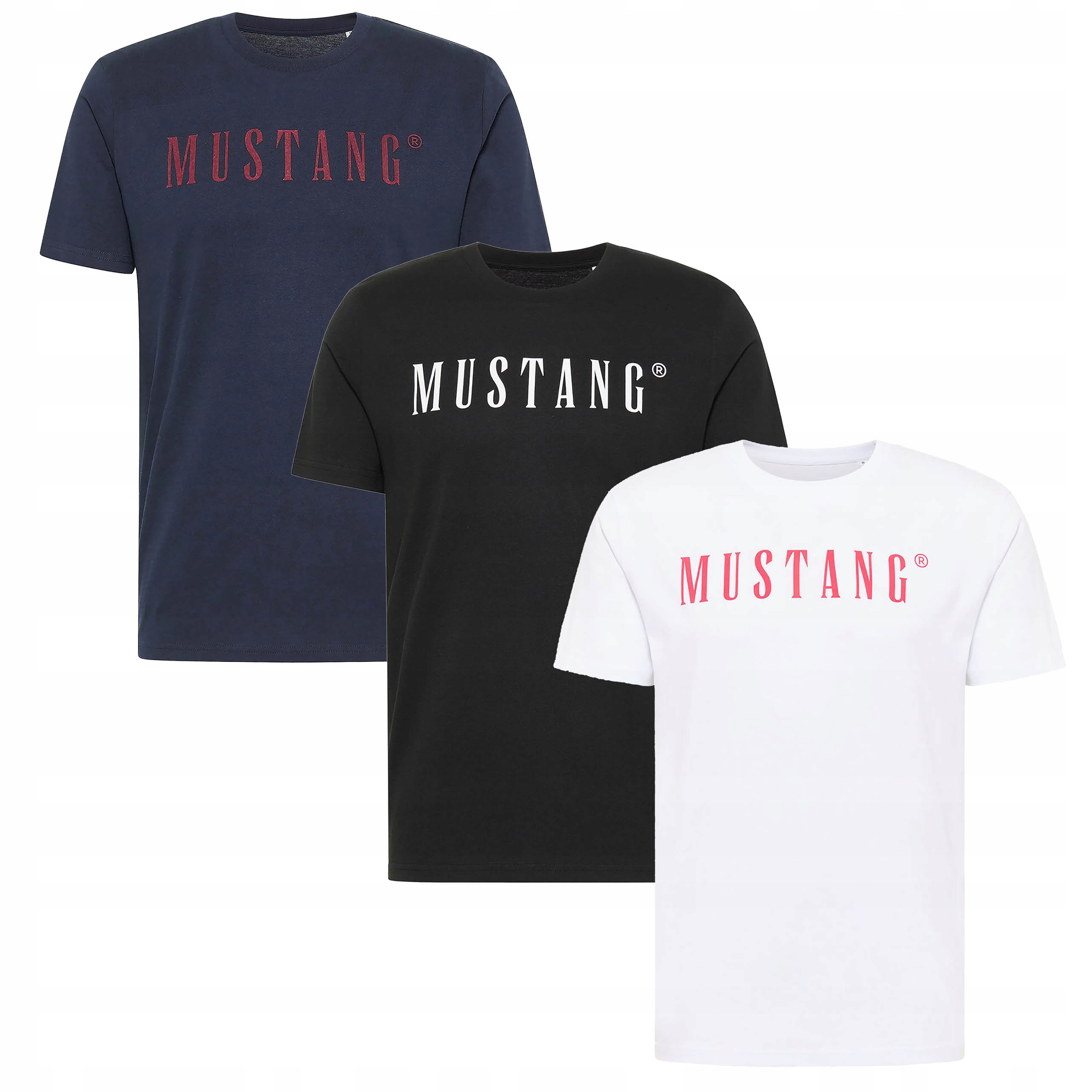 Mustang Tričko Alex C Logo 3pack sada tričko pánské bavlněné velikost L