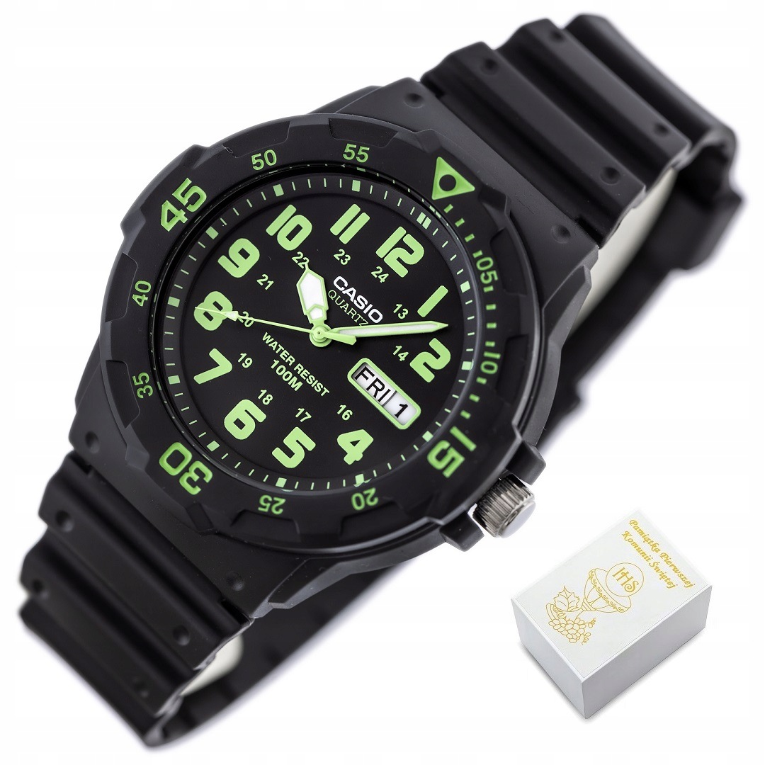 Hodinky Casio pro chlapce Dětské číslice datumovka Box Taška Gravírování