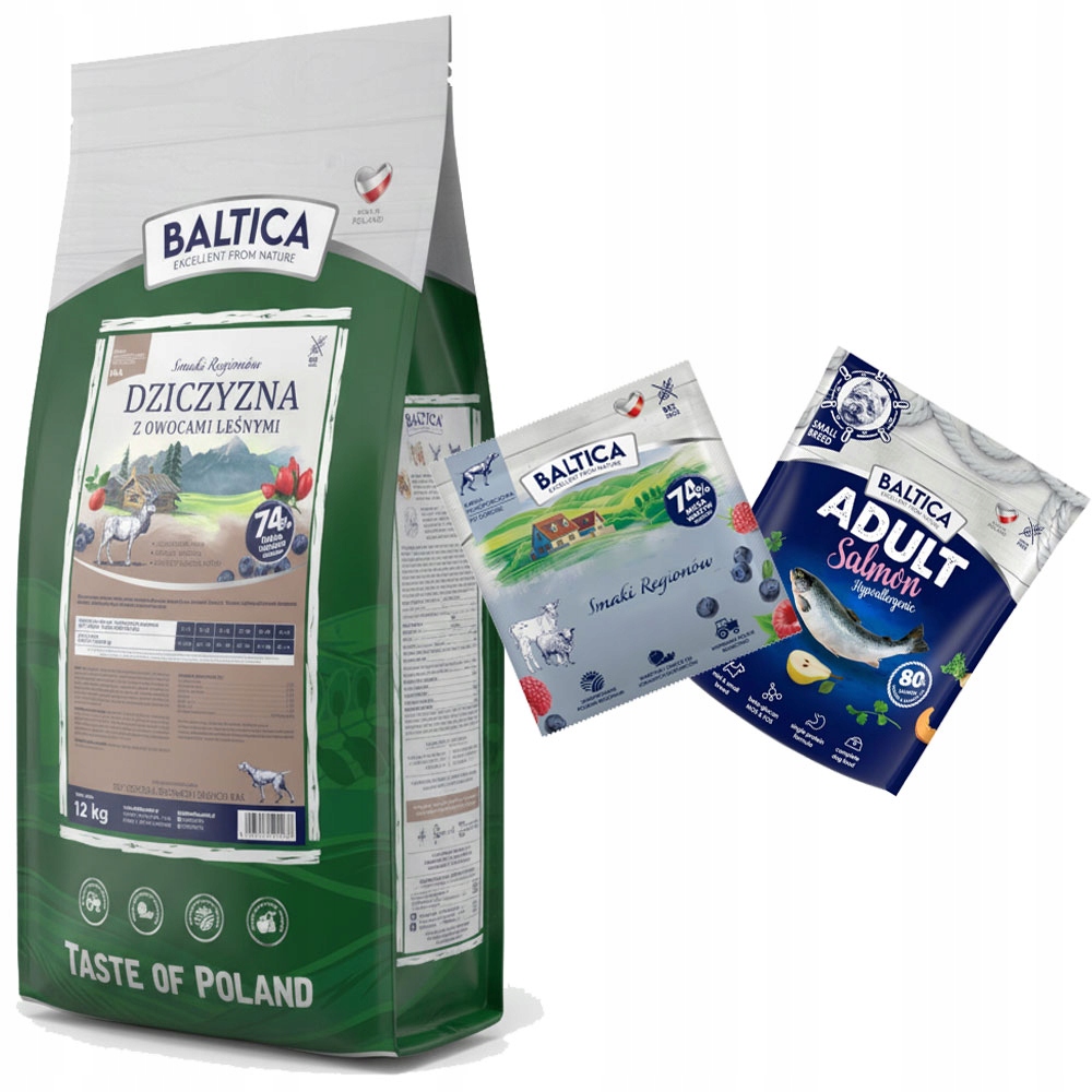 Levně Baltica Chuť Regionů Zvěřina S Lesním Ovocem M/L 12kg Pro Střední Plemena