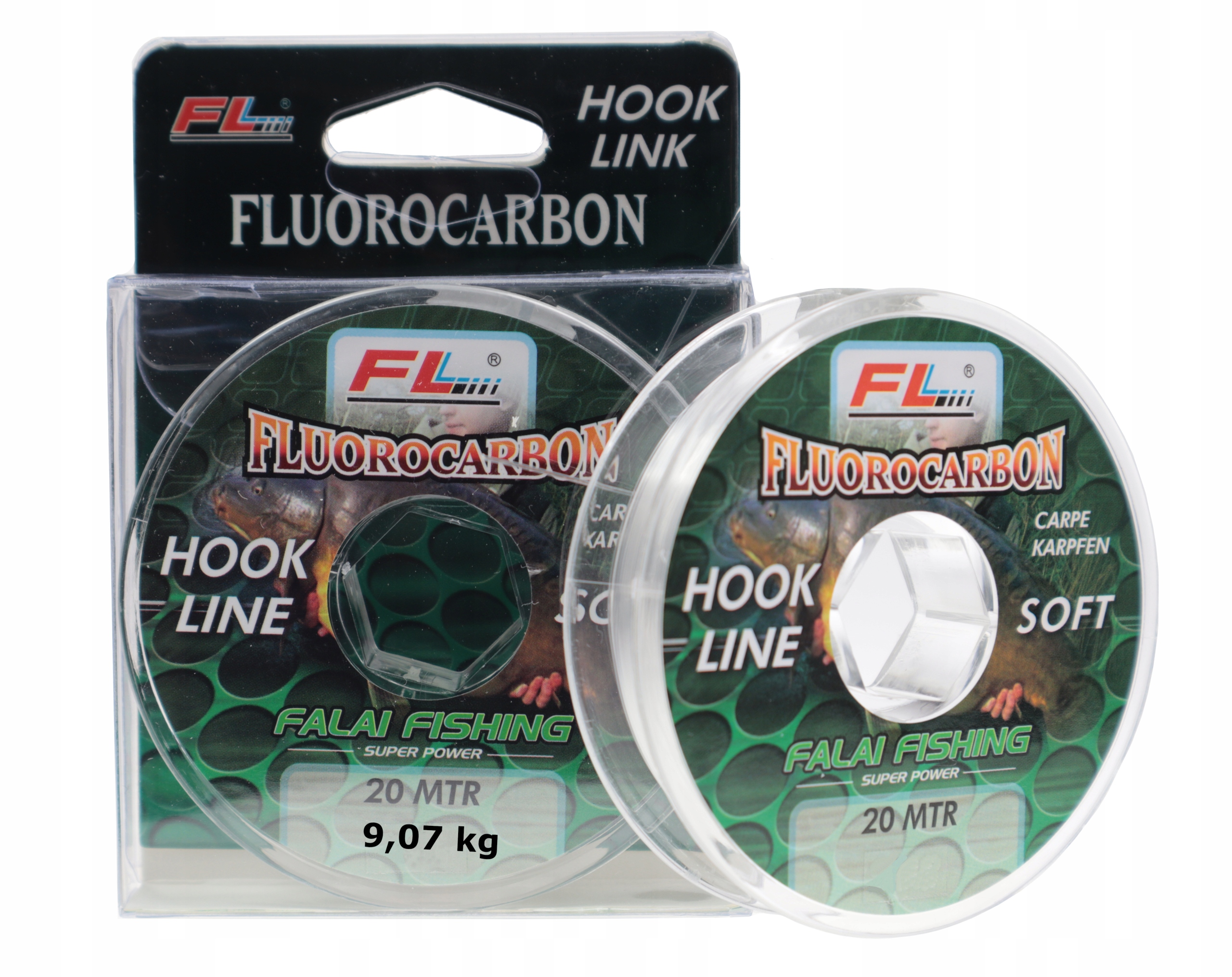 Fluorocarbon 0,38 mm 20 m przypony karp spinning