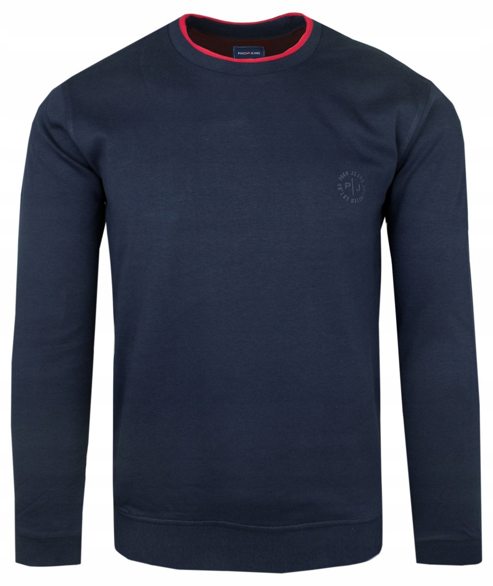 Bavlněná pánská Mikina Pako Jeans s lemováním modrá XL