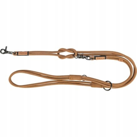Levně Be Nordic prodlužovací kožené kulaté vodítko, Xs-l: 2.00 m/ ø 8mm, hnědá