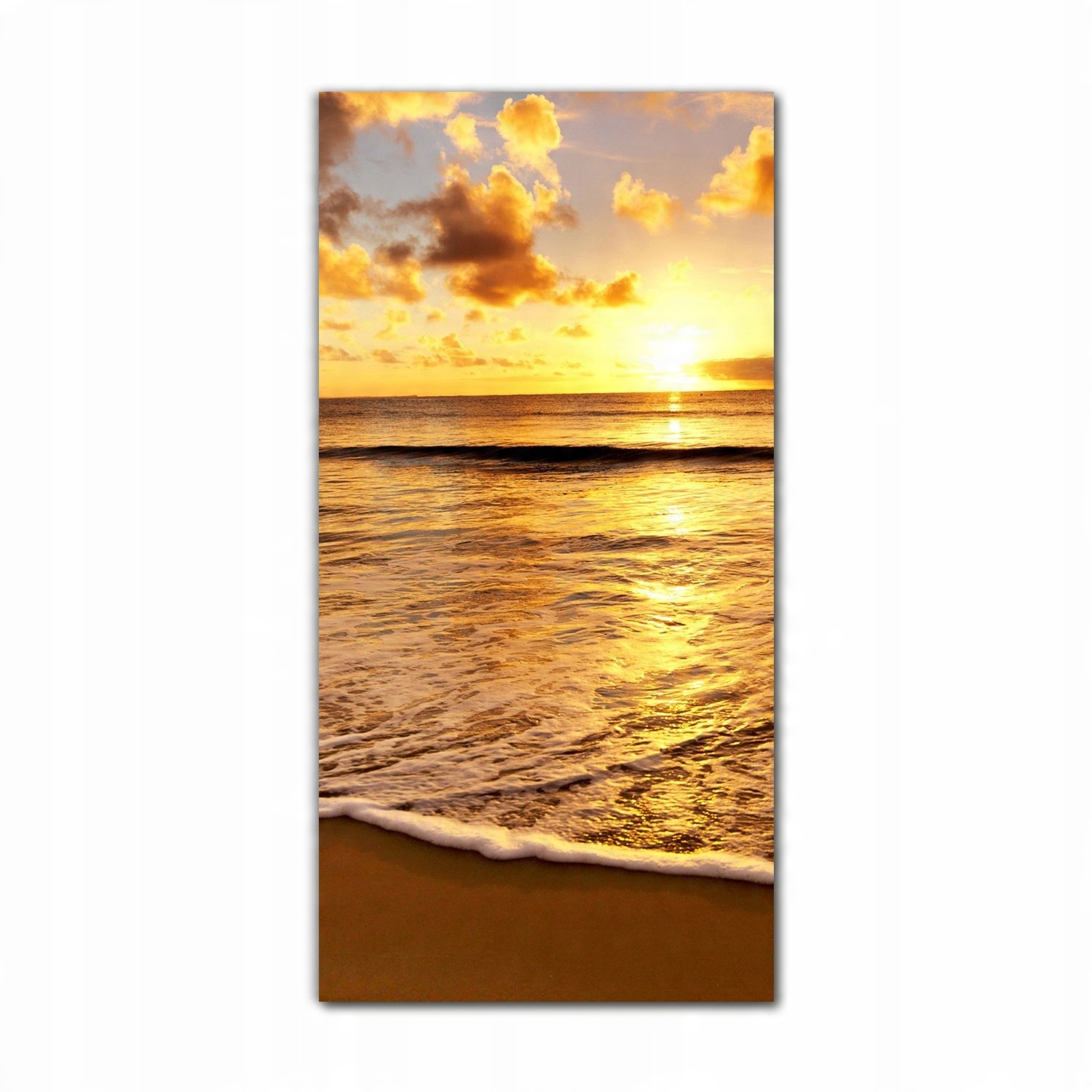 

Obraz szklany grafika 70x140 Zachód słońca plaża