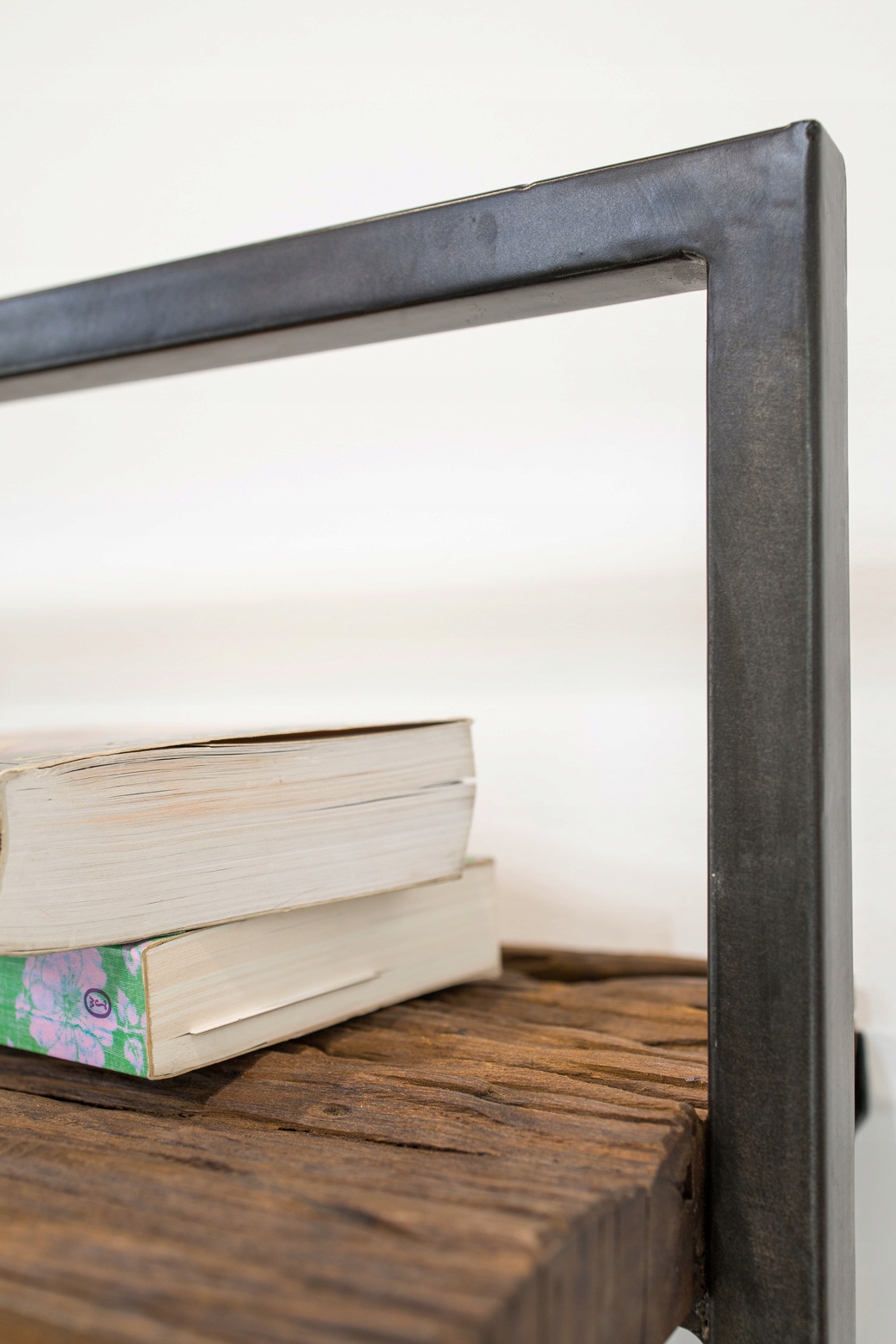 Półka drewniana metalowa wisząca Palisander Kolekcja Euforia