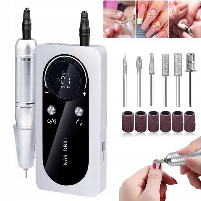 Elektrická Bruska Na Nehty 45000RPM Dobíjecí S Předním/zadním Chodem