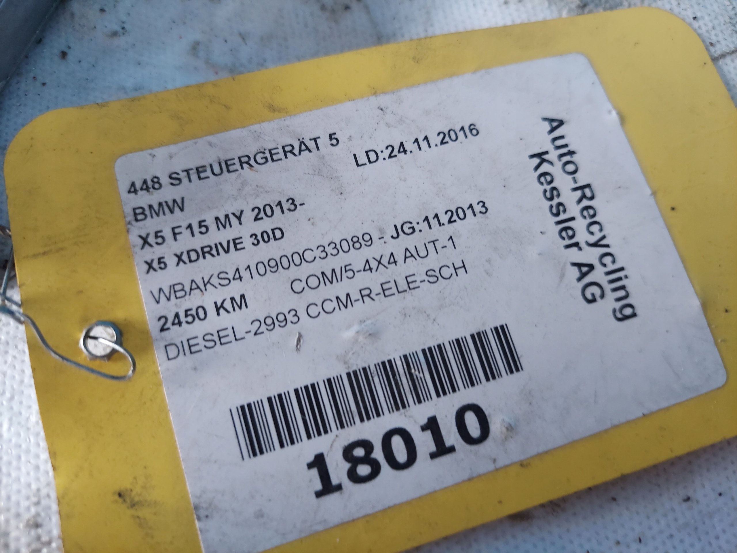 module control unit KAMERY BMW X5 F15 1c931692301