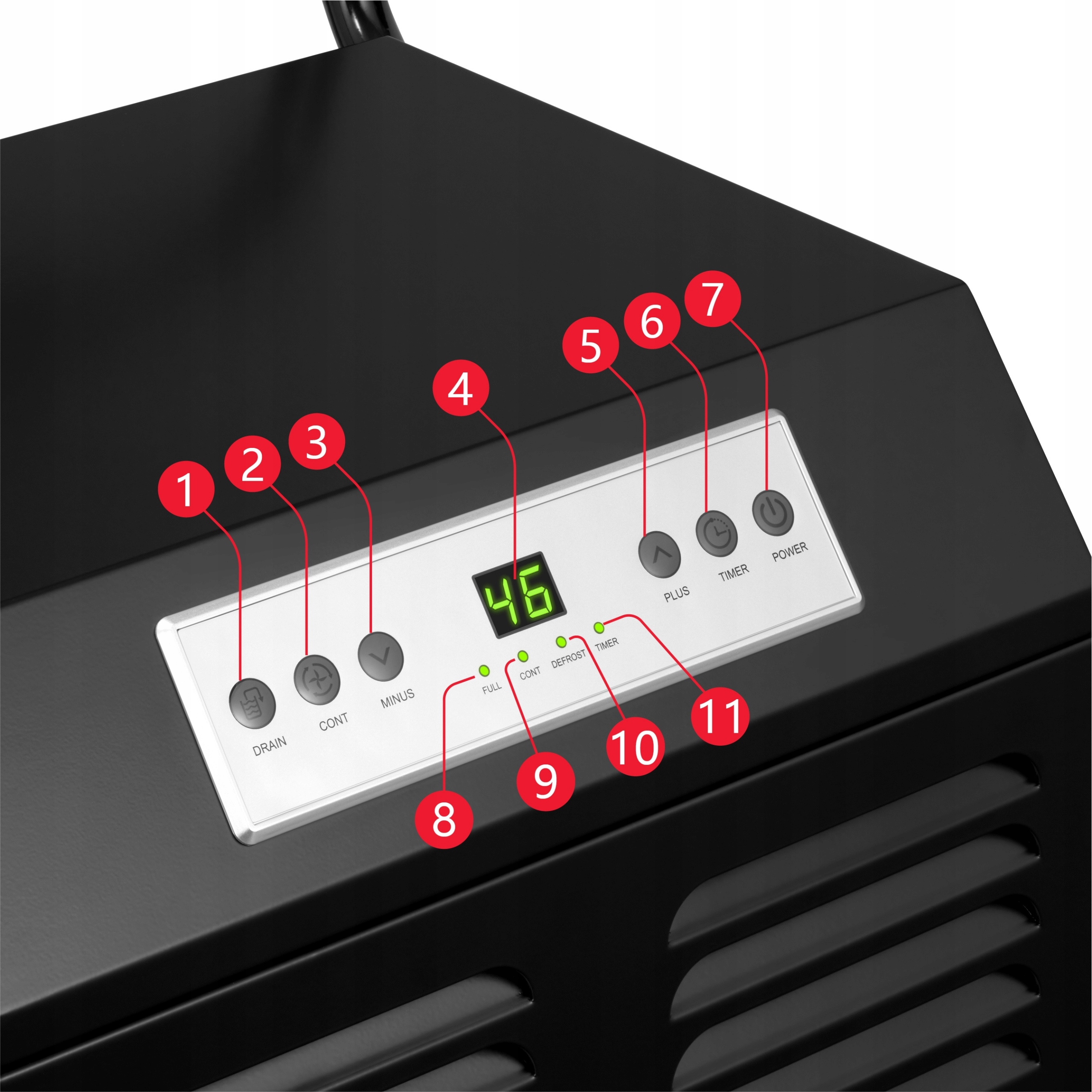 OSUSZACZ POWIETRZA WELLTEC DHX90 do 180m2 | 90l/24h | POMPKA | +WENTYLATOR Model DHX90