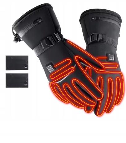 Podgrzewane rękawice na motor rower narty