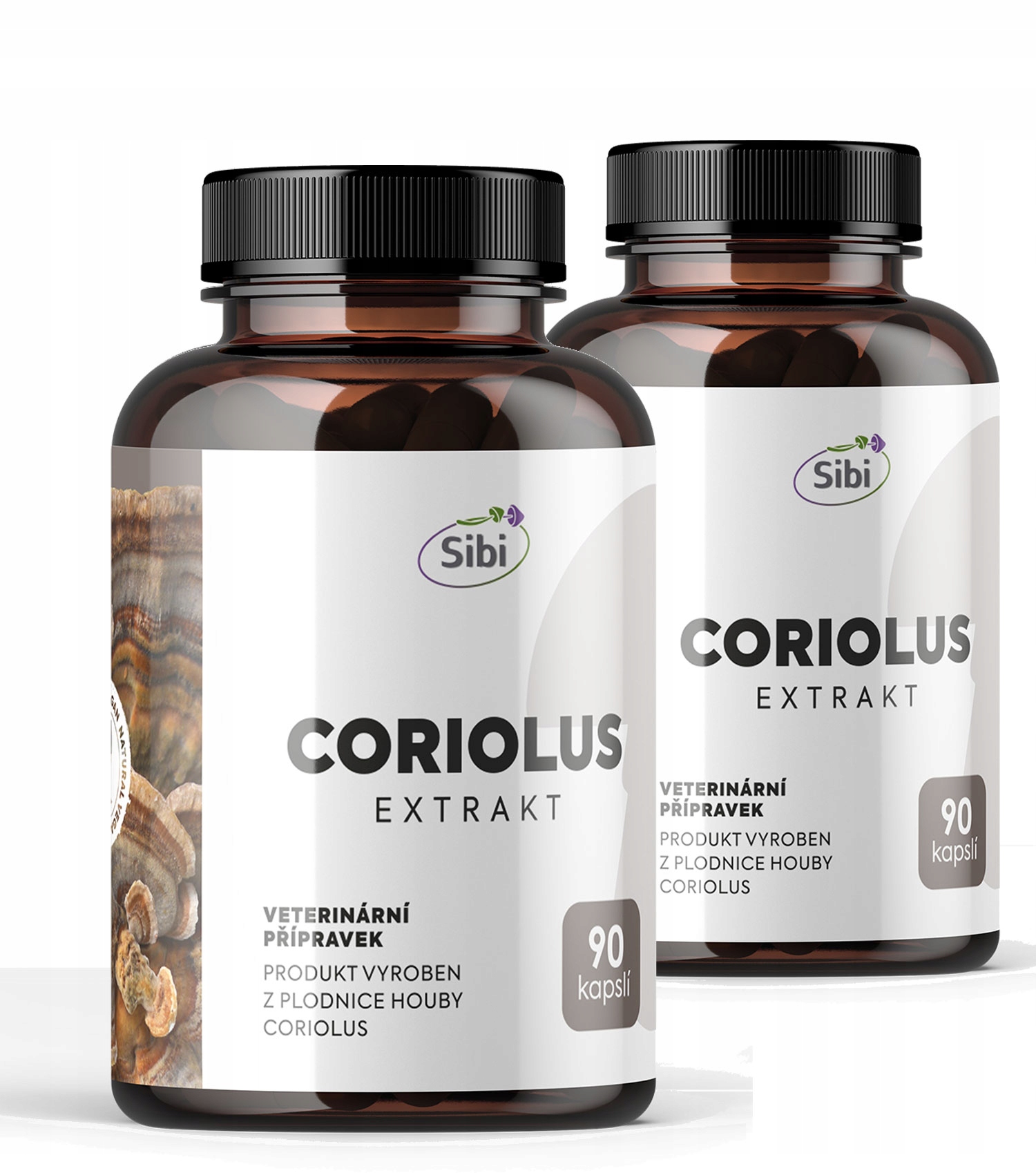 Levně Sibipharm Coriolus 100% čistý extrakt , 2x90 kapslí, veterinární přípravek