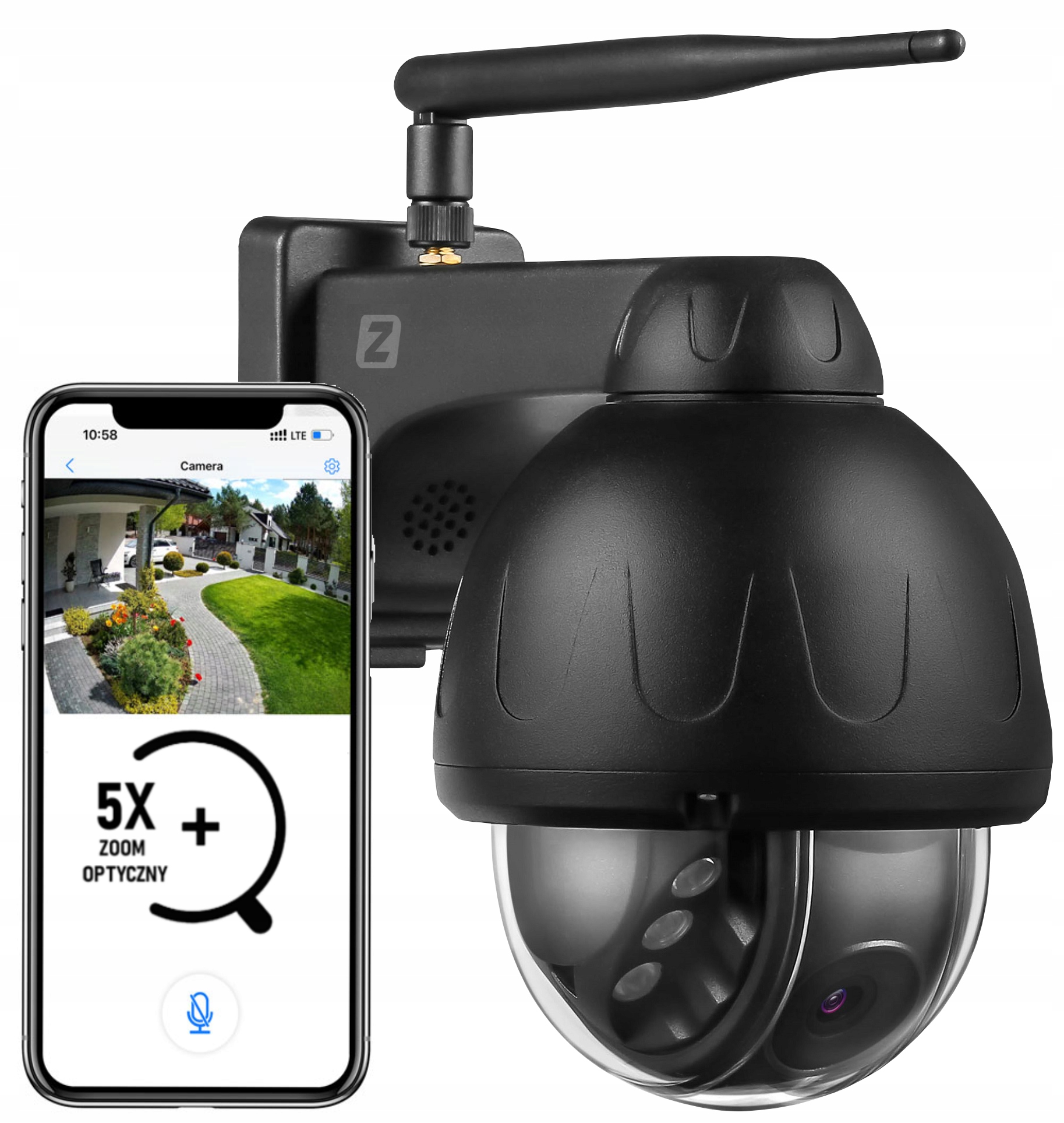 

Kamera Ip WiFi P5 Zoom 5MPx 5XZOOM Opt. Czarna